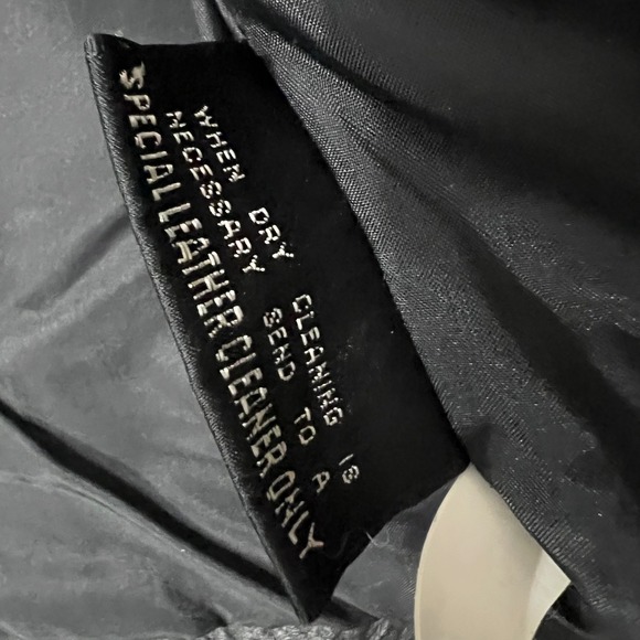 CHIA Black Leather Suede Blazer Jacket Genuine Leather Tailored Moto M - Picture 8 of 10